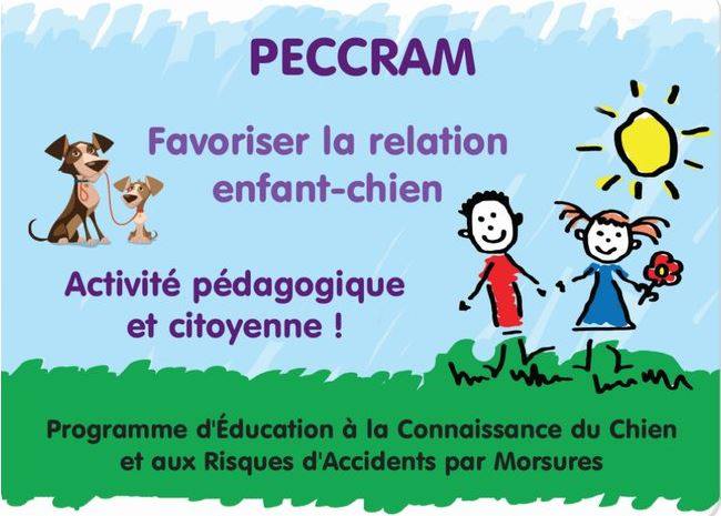 Logo PECCRAM – Favoriser la relation enfant-chien – Activité pédagogique et citoyenne